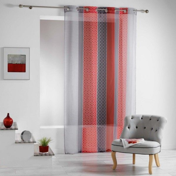 Voilage (140 X 240 Cm) Galliance Rouge – Rideau / Voilage destiné Rideaux Rayures Rouge Et Blanc Voilage (140 X 240 Cm) Galliance Rouge – Rideau / Voilage destiné Rideaux Rayures Rouge Et Blanc