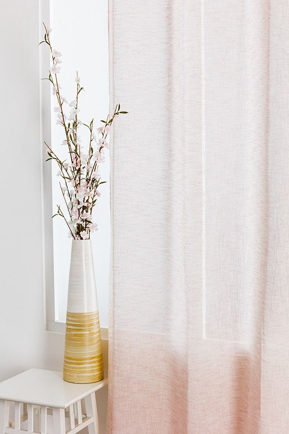 Voilage 140 X 260 Cm À Oeillets Effet Naturel Chambray à Rideaux Grande Hauteur