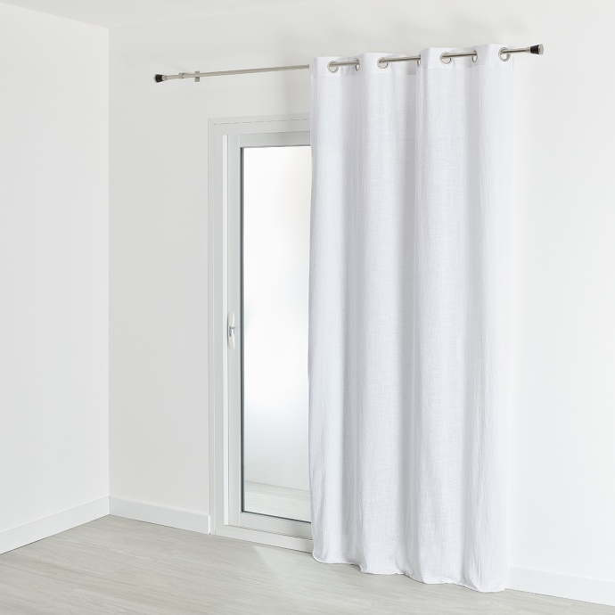 Voilage En Coton Flammé (Blanc Cassé), (Bleu Canard serapportantà Rideaux Blanc Cassé Voilage En Coton Flammé (Blanc Cassé), (Bleu Canard serapportantà Rideaux Blanc Cassé