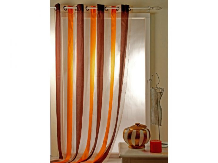 Voilage En Organza Rayé 140 X 260 Cm – Vente De Rideau concernant Rideau En Organza Lumineux