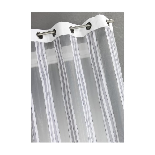 Voilage En Organza Rayures Verticales Home Maison | La Redoute encequiconcerne Rideaux Rayures Verticales