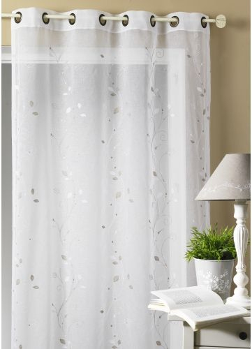 Voilage Étamine Brodée Feuillage (Blanc) | Rideaux, Rideau dedans Rideaux Voilages Pas Cher Voilage Étamine Brodée Feuillage (Blanc) | Rideaux, Rideau dedans Rideaux Voilages Pas Cher