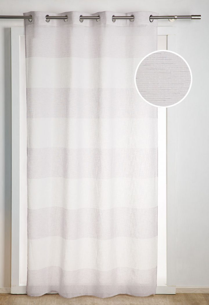 Voilage Fantaisie À Rayures Pailletées (Parme), (Corail serapportantà Rideau Voilage Couleur Parme