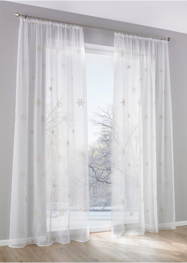 Voilage Flocon (1 Pce.) Blanc/Doré – Bpc Living Acheter à Rideaux Bon Prix Voilage Flocon (1 Pce.) Blanc/Doré – Bpc Living Acheter à Rideaux Bon Prix