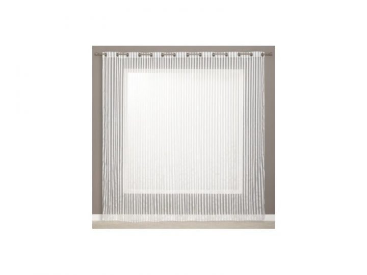 Voilage Grande Largeur 14 Oeillets 280 X 240 Cm À Rayures intérieur Rideau Voilage Grande Largeur