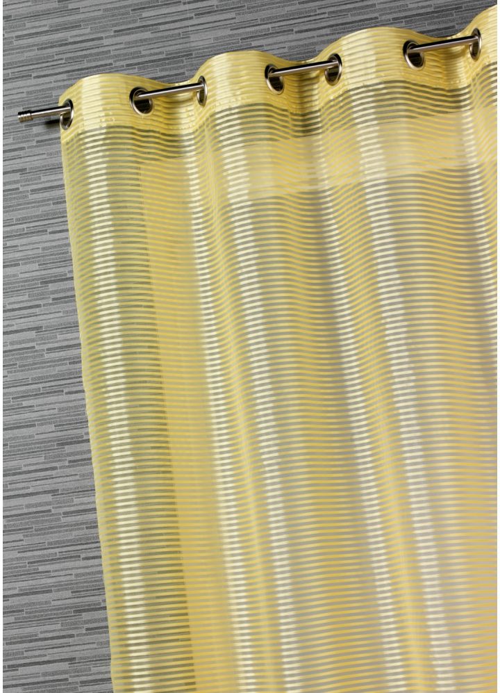 Voilage Organza Rayures Fantaisies (Jonquille), (Corail serapportantà Rideau Voilage Couleur Parme