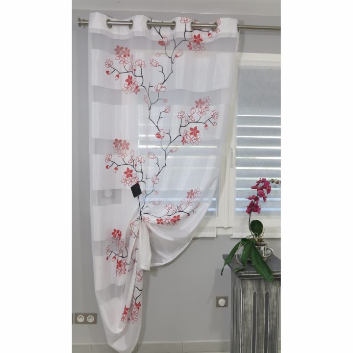 Voilage Prêt À Poser Eden Rouge 140 X 245 Cm – L'Atelier pour Rideaux Pret A Poser Haut De Gamme Voilage Prêt À Poser Eden Rouge 140 X 245 Cm – L'Atelier pour Rideaux Pret A Poser Haut De Gamme