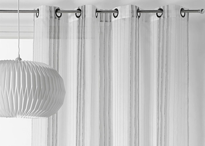 Voilage Santa Barbara 155X260 Prêt À Poser À Oeillets Ronds tout Rideaux Ruflette Pret Poser