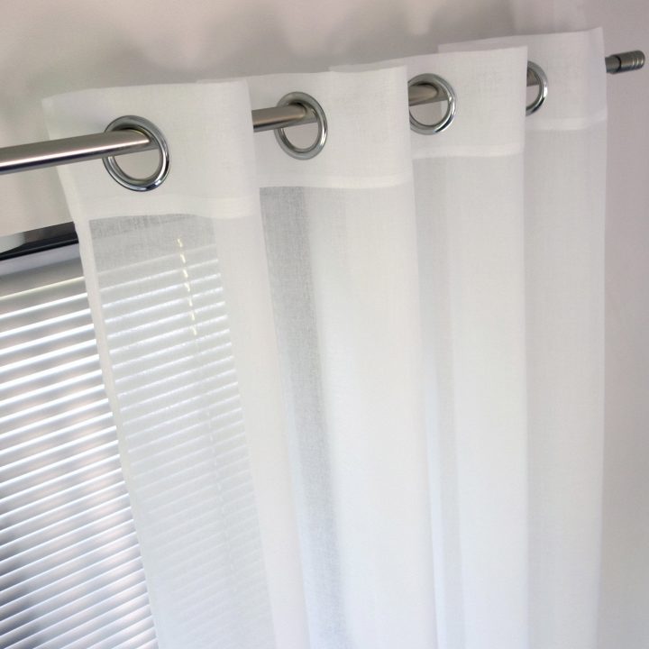 Voilage Tamisant, Niagara Blanc-Blanc N°1 L.140 X H.260 Cm à Rideaux Voilages Leroy Merlin