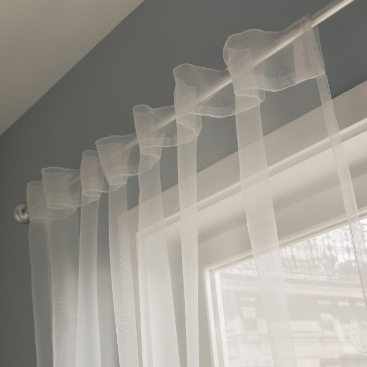 Voilage Transparent, Atria, Blanc, L.140 X H.260 Cm pour Rideau Transparent Blanc