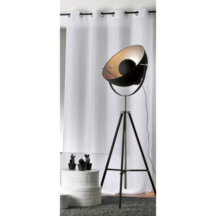 Voilage Uni Blanc Grande Hauteur Uni Design avec Rideaux Grande Hauteur