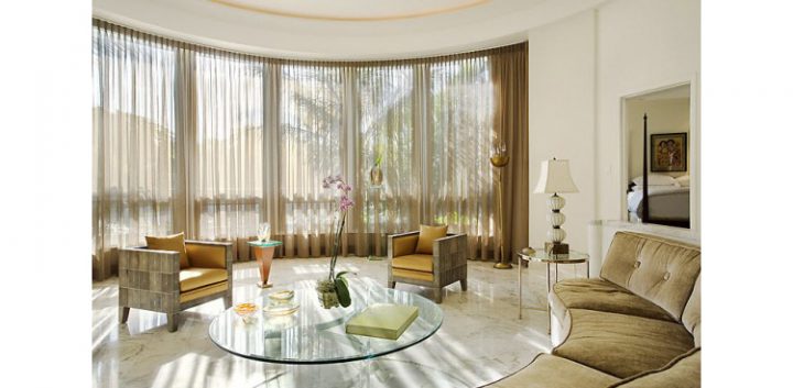 Voilages/Rideaux Pour Bow-Window | Béatrice Créations concernant Rideau Pour Fenetre Coulissante