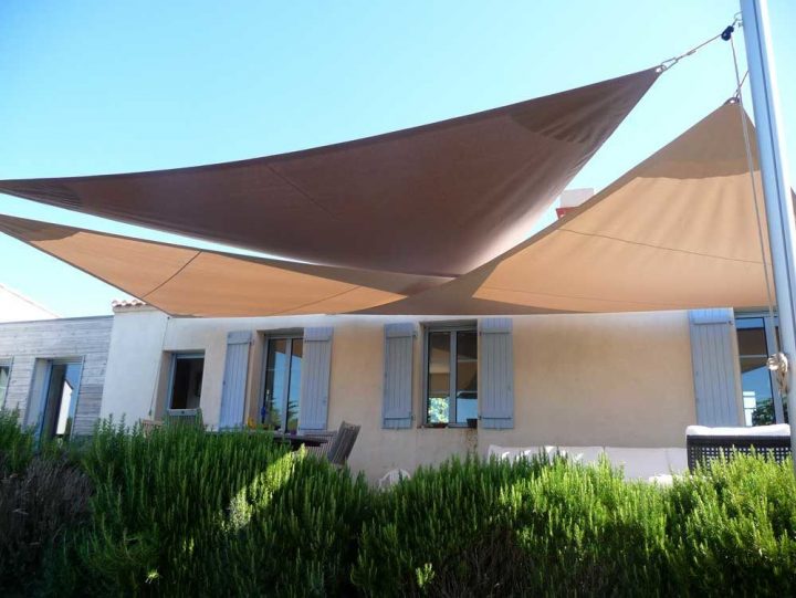Voiles Triangles Noirmoutier | Voile Ombrage, Toile encequiconcerne Rideaux D Extérieur Pour Terrasse