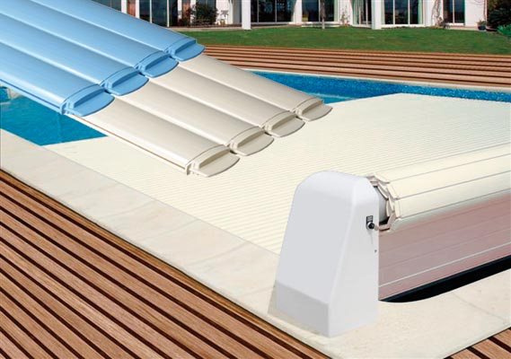 Volet Hors-Sol Miami Tablier Couleur, Pour Piscine 8 X 4 M destiné Rideau Piscine Immergé