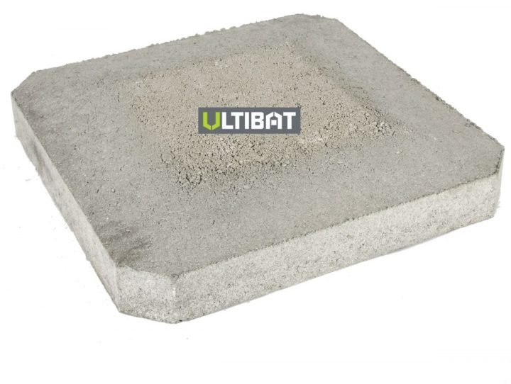 Vsp Prefa – Chapeau De Pilier Simply – Béton Gris Naturel pour Chapeau De Cheminée Béton Point P