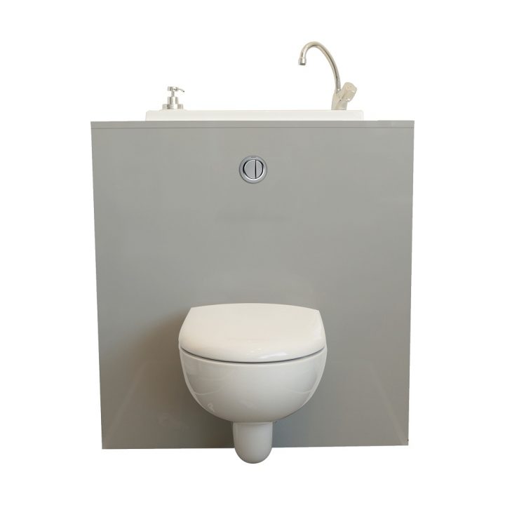 Wall-Hung Toilet With Wici Boxi Washbasin – Mineral | Wici concernant Toilette Suspendu Geberit