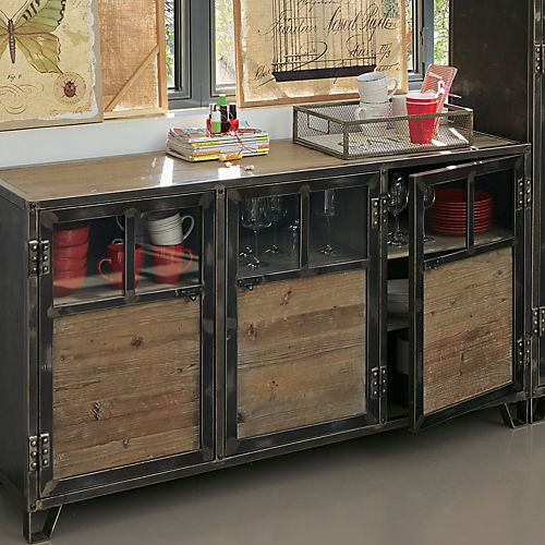 Ware – Buffets-Buffets, Vaisseliers Buffet 3 Portes En Pin dedans Meuble Salle À Manger Pas Cher