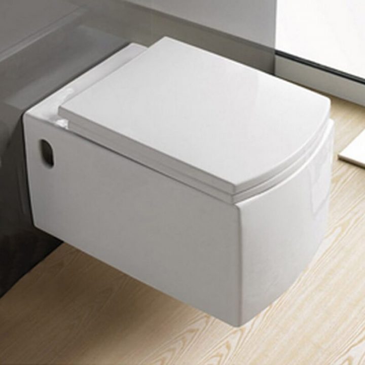 Wc Rectangle Céramique Blanc, Profile-Cuvette Wc Suspendu à Prix Toilette Suspendu