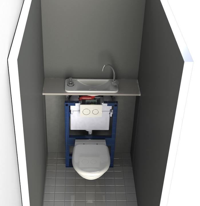 Wc Suspendu Avec Lave-Mains Compact – Galerie (Page 2 tout Lavabo Toilette Integre