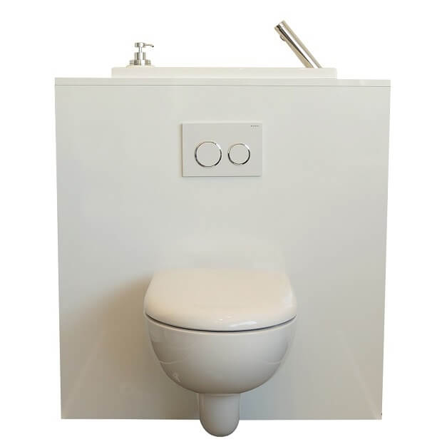 Wc Suspendu Avec Lave-Mains – Wici Bati Par Wici Concept concernant Montage Toilette Suspendu Geberit