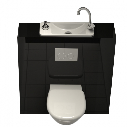 Wc Suspendu Avec Lave-Mains – Wici Next Par Wici Concept dedans Lavabo Toilette Integre