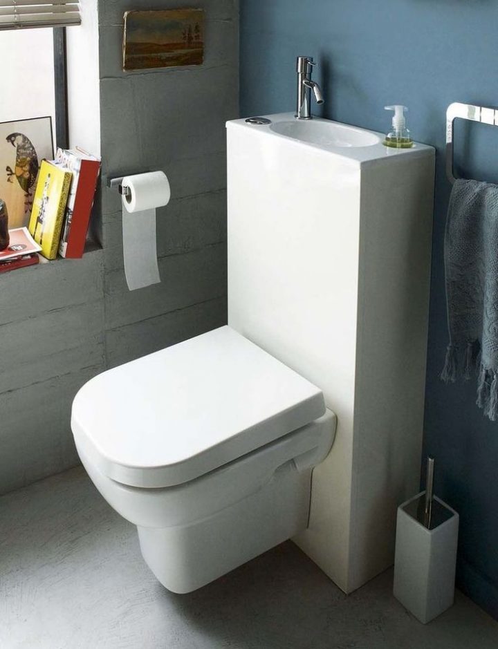 Wc : Toilettes Lavantes, Sans Bride, Lave-Mains Intégré pour Lavabo Toilette Integre