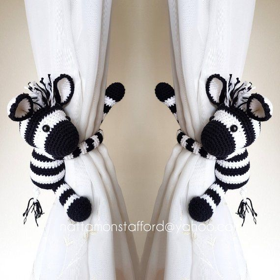 Zebra Rideau Cravate Au Dos, Crochet Zèbre Cravate Au Dos intérieur Rideau Zebre