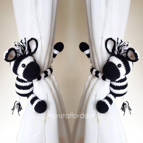 Zebra Rideau Cravate Au Dos, Crochet Zèbre Cravate Au Dos intérieur Rideau Zebre