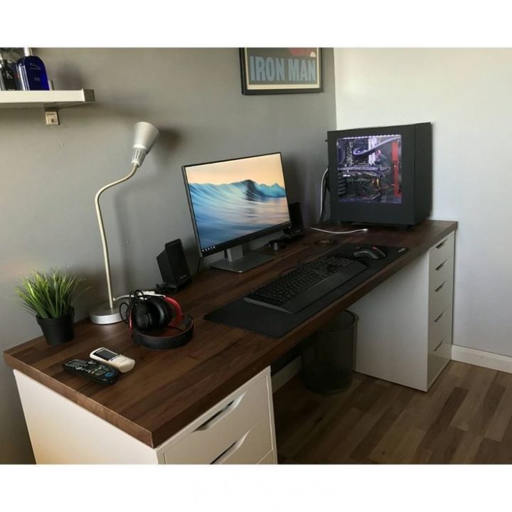 20 Diy Desks That Really Work For Your Home Office Tags serapportantà Ikea Karlby Gaming Desk