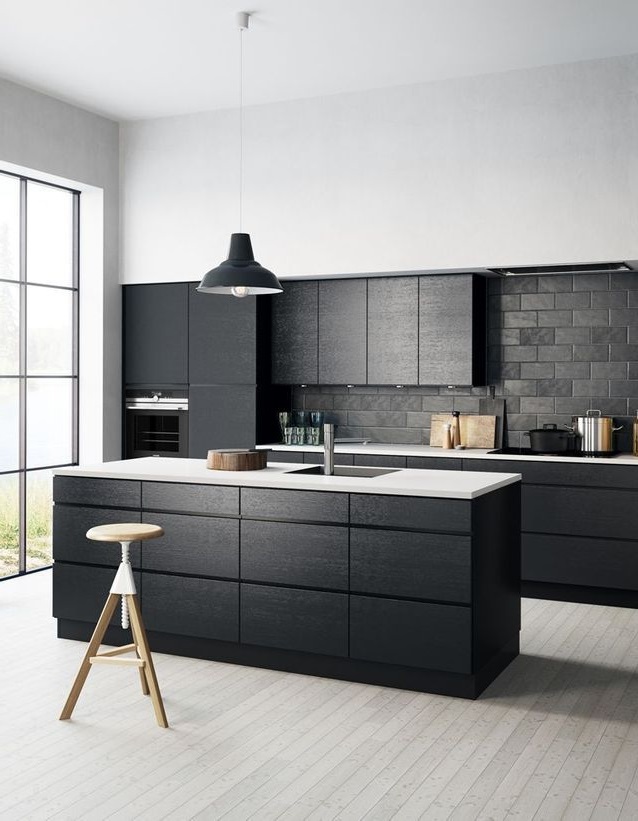 cuisine gris et noire