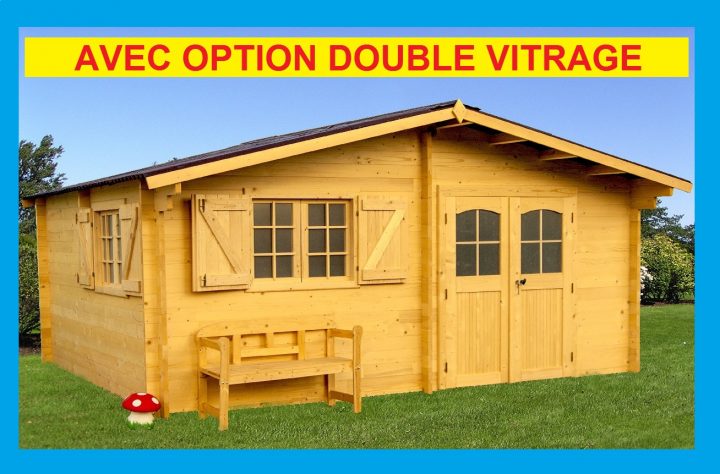 Abri De Jardin Bois 5,20X4,44M + Double Vitrage "Nancy encequiconcerne Abri De Jardin Bois 10M2 Castorama