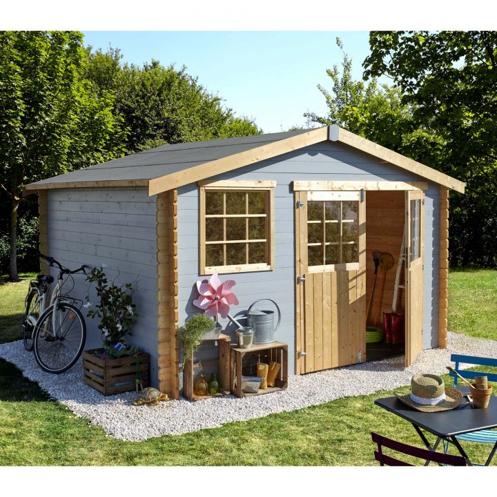 Abri De Jardin Bois Florencia, 9.96 M² Ep.28 Mm | Leroy Merlin intérieur Abris Spa Leroy Merlin