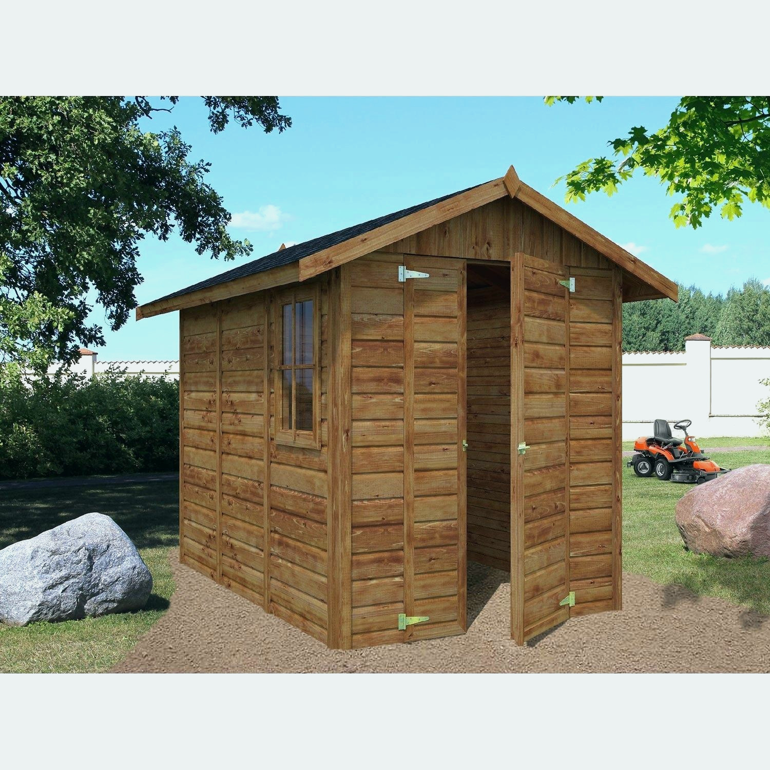 Abri De Jardin Bois Traite Castorama avec Gouttière Abri De Jardin