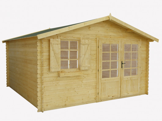 Abri De Jardin Chalet En Bois Ebano – Surface 16M² à Abri De Jardin Bois 4M2 28Mm
