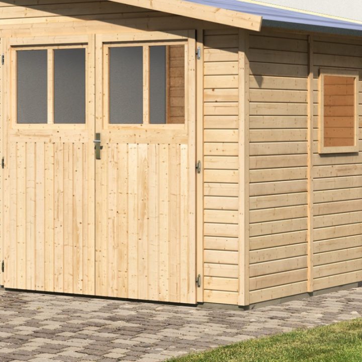 Abri De Jardin En Bois Adossé 6,23M² Bomlitz 3 + Embase Karibu à Abri De Jardin Lima