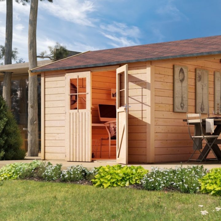 Abri De Jardin En Bois Massif 28Mm De 11,06M² Espelo 8 à Abri De Jardin Bois 4M2 28Mm