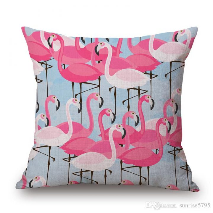 Acheter Plante Et Flamant Rose Housse De Coussin Chaise dedans Bouée Flamant Rose La Chaise Longue