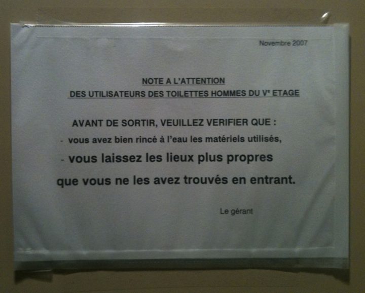Affiche Nettoyage Toilette pour Affiche Wc Propre