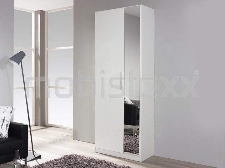 Armoire À Chaussures Minotor 1,5 Porte Avec Miroir Blanc encequiconcerne Armoire A Chaussure Avec Miroir