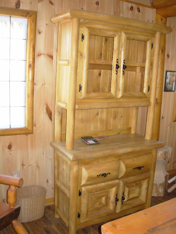 Armoire Bureau Table De Nuit Lit Rustic, Log Furniture tout Meuble De Bureau Guimond