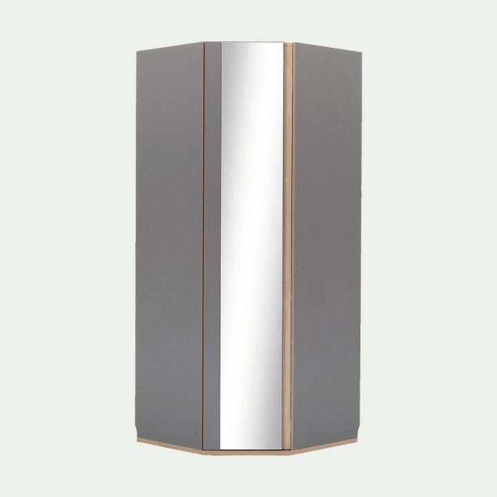 Armoire Dressing D'Angle Avec 1 Porte Effet Chêne – Gris pour Alinea Nestor Armoire Dressing D'Angle Avec 1 Porte Effet Chêne – Gris pour Alinea Nestor