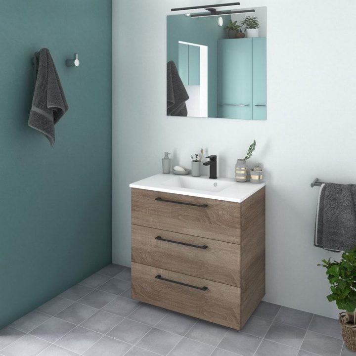 meuble salle de bain avec vasque intégrée
