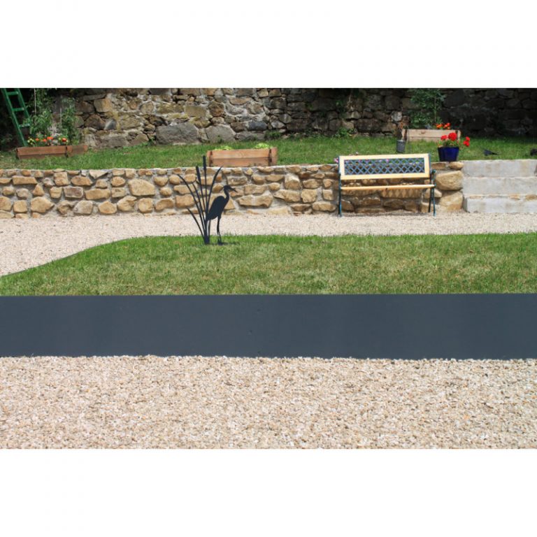 Bordure De Jardin En Acier Gris Anthracite H 25 Cm tout Bordure De