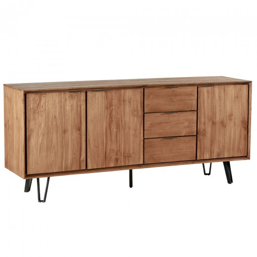 Buffet 3 Portes 3 Tiroirs En Teck Moluca intérieur Moluca Buffet 3 Portes 3 Tiroirs En Teck Moluca intérieur Moluca