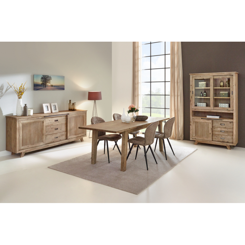 Buffet Bahut Eva Ii En Bois Massif Gris Brumeux - Atout dedans Buffet Salle À Manger Contemporain Buffet Bahut Eva Ii En Bois Massif Gris Brumeux - Atout dedans Buffet Salle À Manger Contemporain