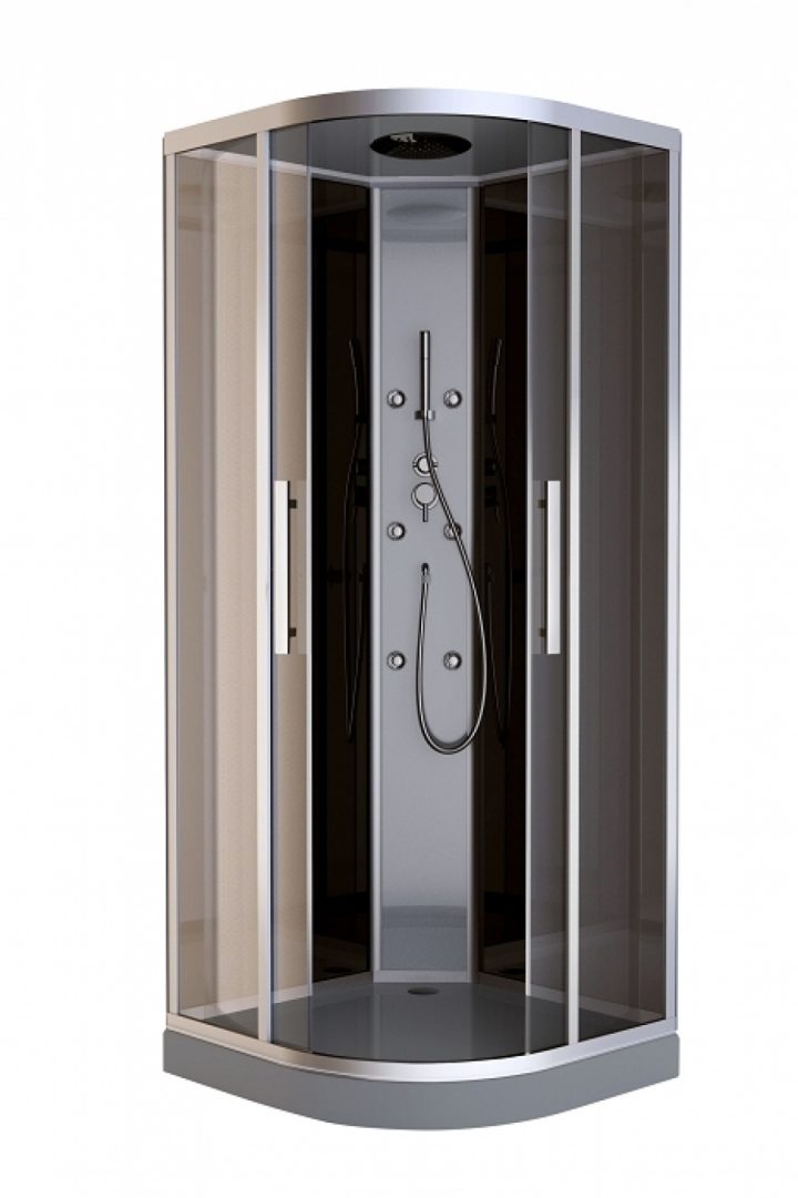 Cabine De Douche 1/4 Rond Bali 90Cm serapportantà Cabine De Douche Pmr Castorama