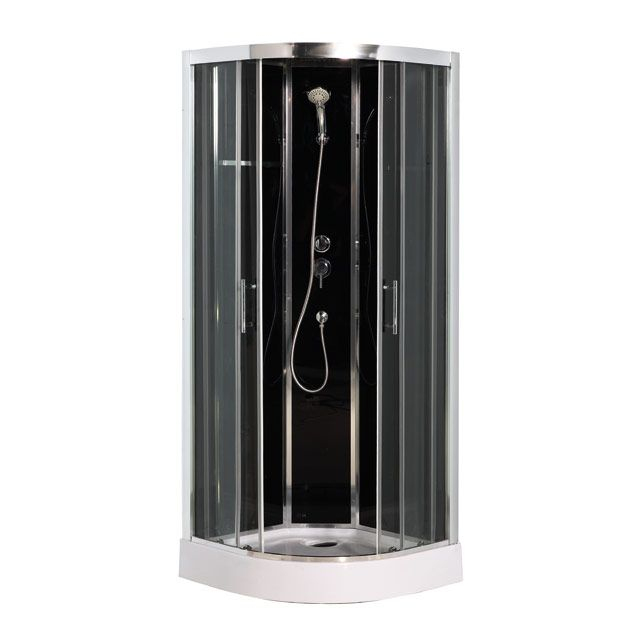 Cabine De Douche Dive Easy Noire 80 X 80 Cm – Cabine De concernant Cabine De Douche Pmr Castorama
