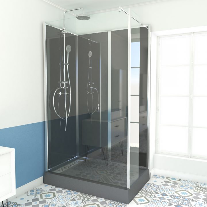 Cabine De Douche Rectangle 120 X 80Cm Receveur Bas – Grey concernant Pièces Détachées Cabine De Douche Krone Cabine De Douche Rectangle 120 X 80Cm Receveur Bas – Grey concernant Pièces Détachées Cabine De Douche Krone