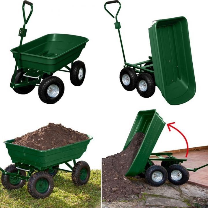 Chariot Remorque De Jardin Vert Basculant Chariots Et encequiconcerne Chariot De Jardin Occasion