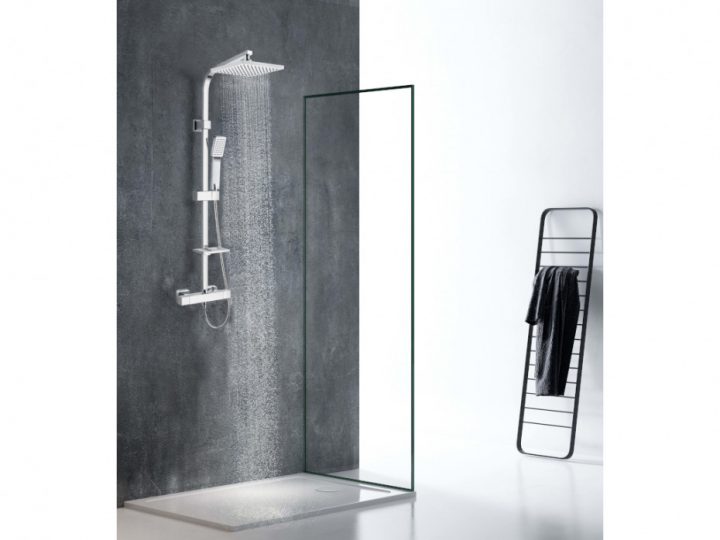 Colonne De Douche Thermostatique Salima – L29.4 X 33 X H109Cm encequiconcerne Colonne De Douche Duxha
